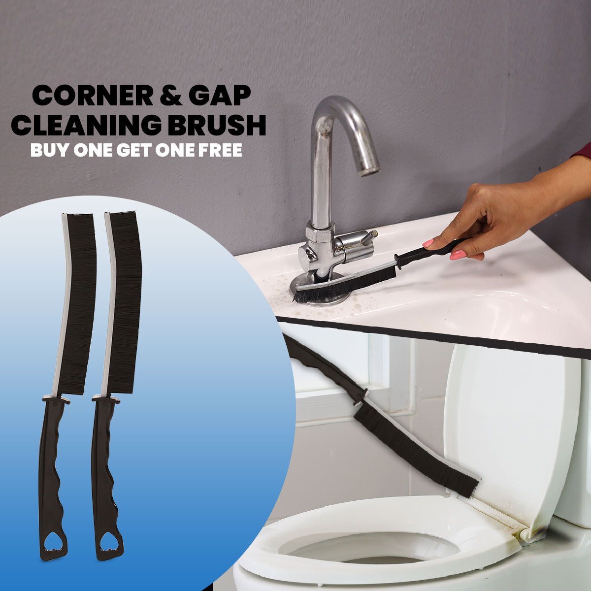 Hard Bristle Recess Crevice Cleaning Brush